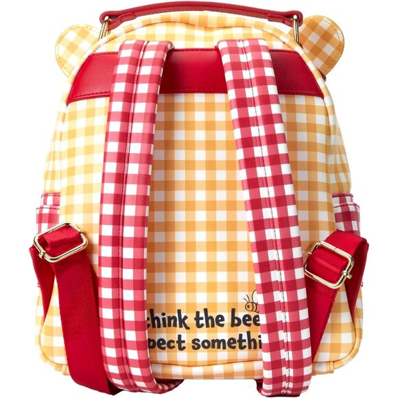 🆕Loungefly Women Disney Winnie The Pooh Gingham Mini Backpack Shoulder Bagpack - Picture 8 of 11